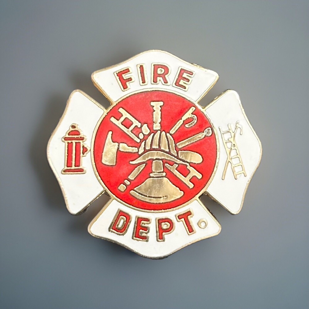 Large FIREFIGHTER Shield Pin Badge Fire Department