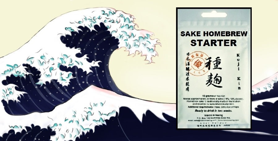 SAKE KIT KOJI KIN STARTER 10g COMPLETE KIT for GOURMET SAKI RICE WINE 14-19%