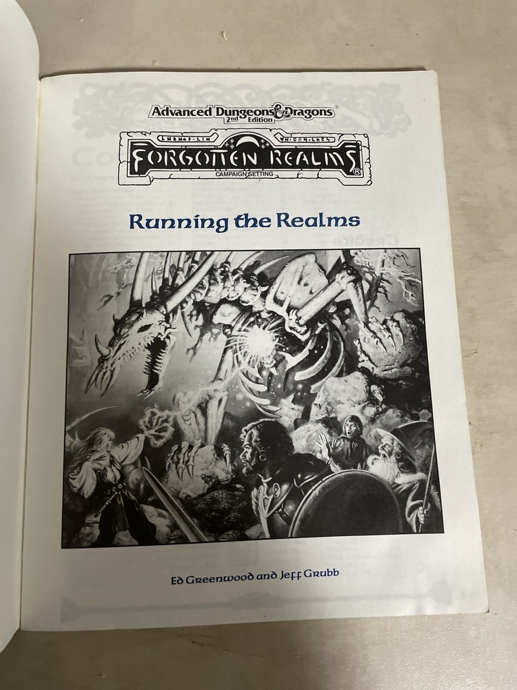 AD&D Forgotten Realms Running the Realms Advanced Dungeons & Dragons TSR