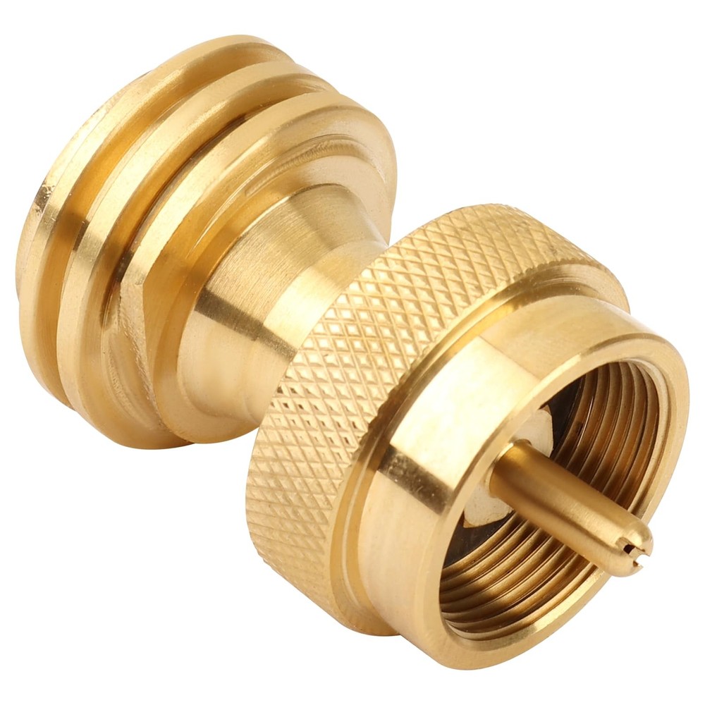 OJP 1lb Propane Tank Adapter, 20lb to Converter, Solid Brass