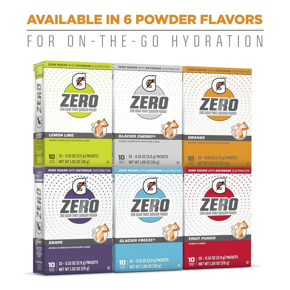 Gatorade Zero Powder Pack - 0.1oz Packets - 10 Count