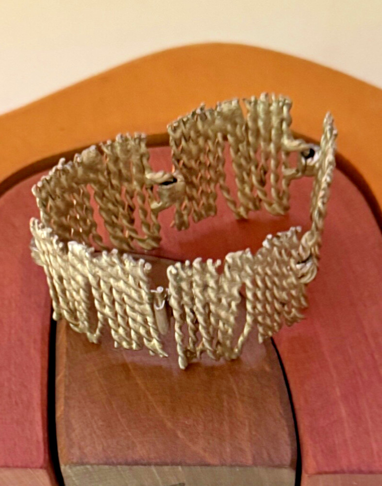 1950's MODERNIST SILVER TONE BRACELET