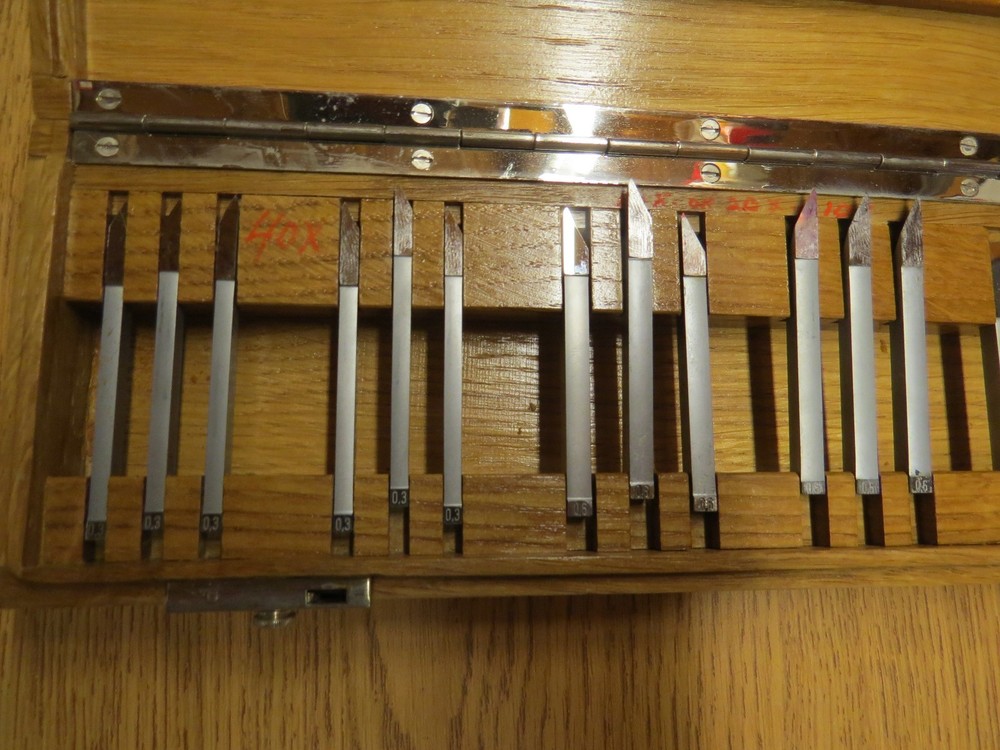 Carl Zeiss Microscope Knives Knife NICE with case