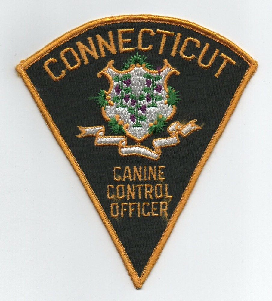 Connecticut Canine Control Officer Patch, Diamond, Olive-Green, Mint