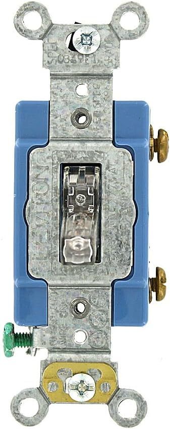 1201-LHC 15 Amp, 120 Volt, Toggle Lighted Handle, Illuminated Off Single-Pole...