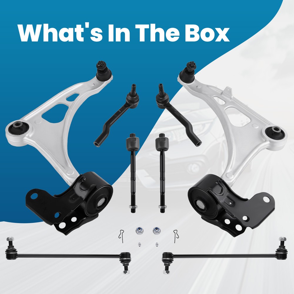 Front Lower Control Arms Sway Bar Link Kit for 2014-2020 Acura MDX 2016-21 Pilot