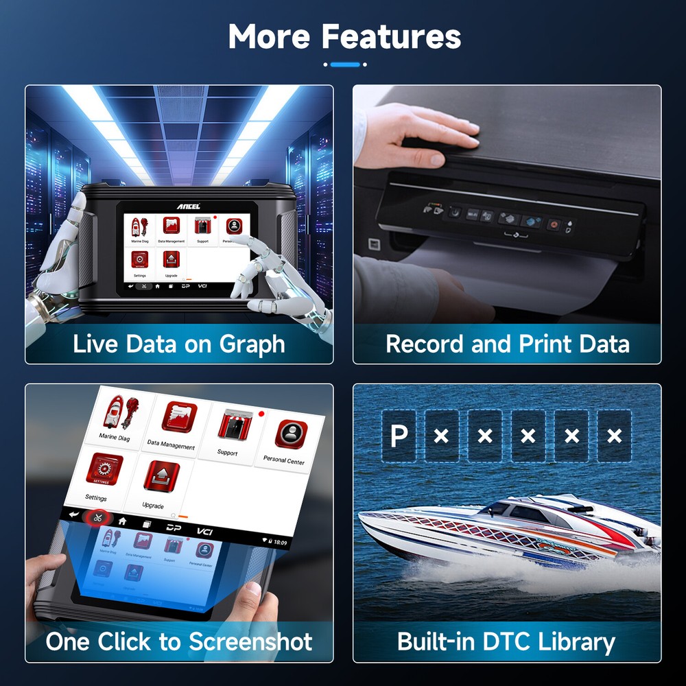 ANCEL MR500 For Suzuki Marine Diagnostic Tool Scanner Code Read Clear Data Flow