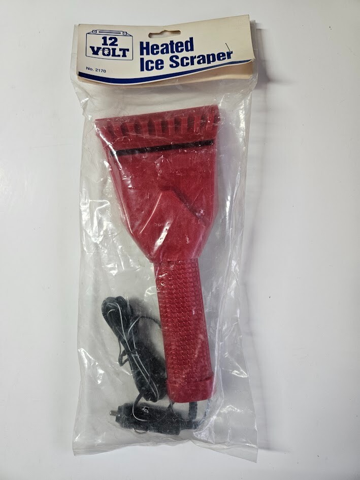 Vintage Heated Windshield Ice Scraper 12V DC NOS