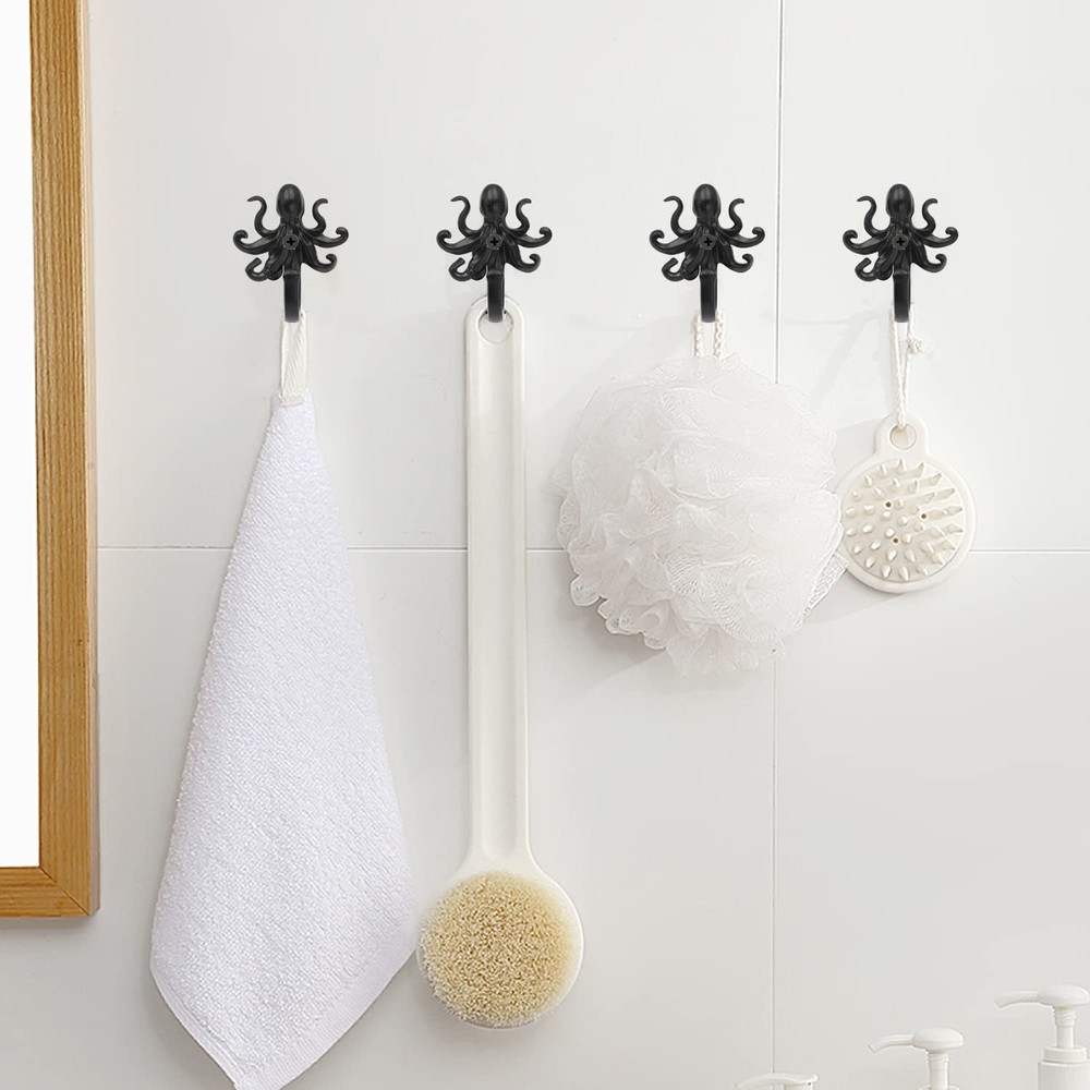 5 Pack Coat Hooks Wall Storage Hooks – Decorative Wall Mounted Hooks Rustic M...
