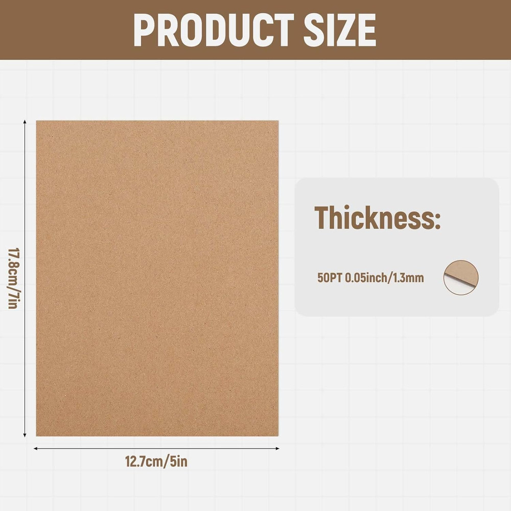 20 Pack Chipboard Sheets, Kraft Cardboard for Shipping, Binding, DIY Crafts (50