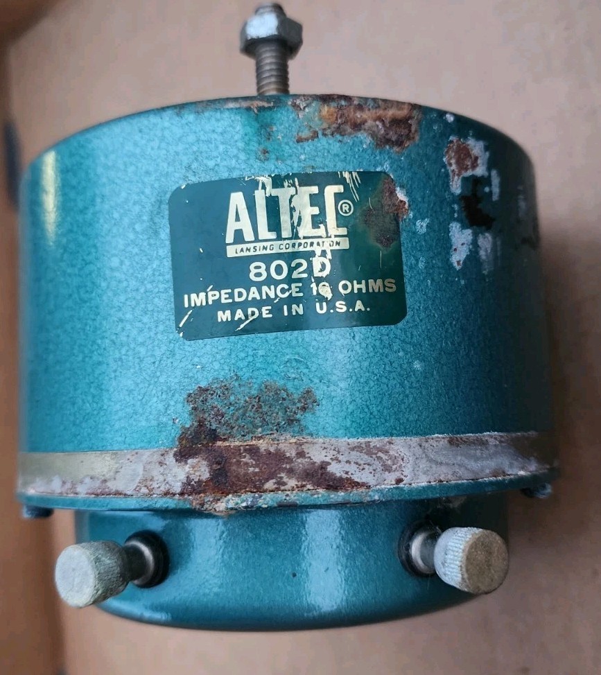 1 Vintage Altec Lansing 802D Driver Speaker 16 Ohms