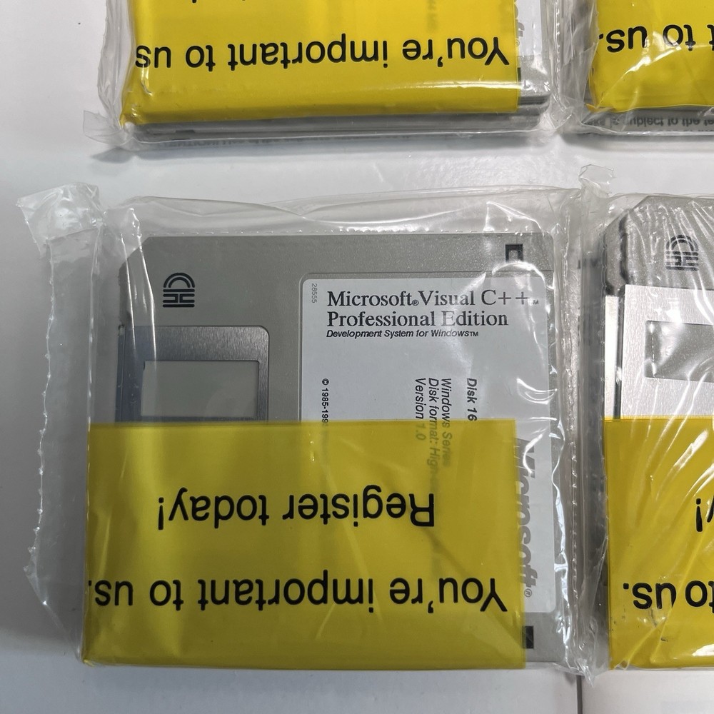 1993 MICROSOFT VISUAL C++ PROFESSIONAL EDITION BOOK SET SEALED DISKS