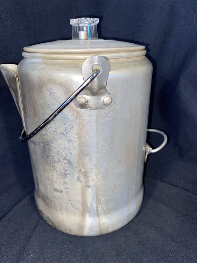 Vintage Percolator Coffee Pot - Aluminum READ DESCRIPTION