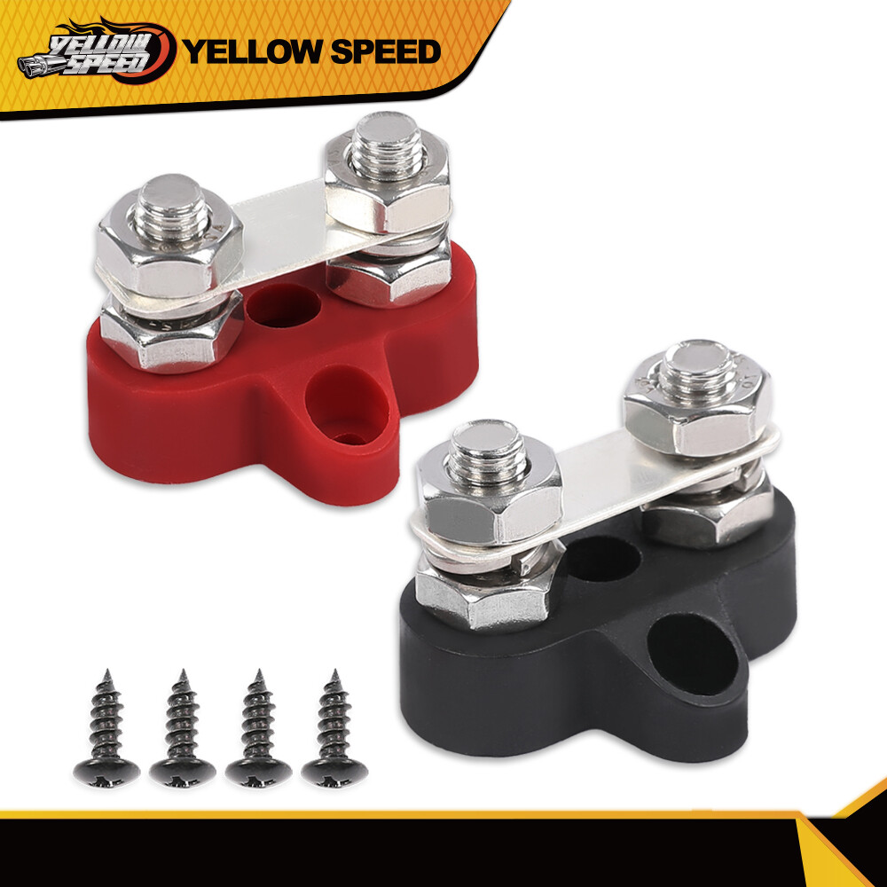 DC 48V Bus Bar 5/16" Heavy Duty Positive Power Distribution Studs Terminal 2PCS