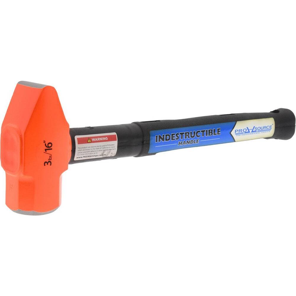 PRO SOURCE Steel Cross Pein Hammer: 3 lb Head, 16" Overall Length