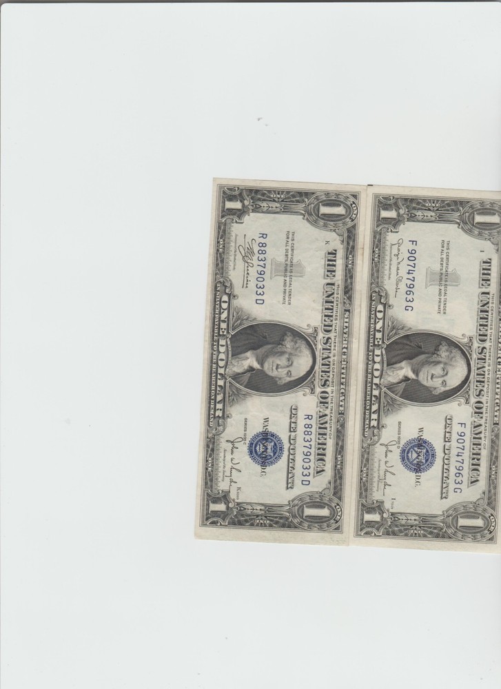 2 Lightly Circulated 1935 C&D Silver Certificates