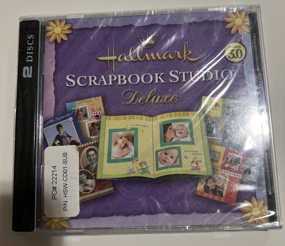 Hallmark (2-Disc PC, 2005) Scrapbook Studio Deluxe Version 3.0 Software - SEALED