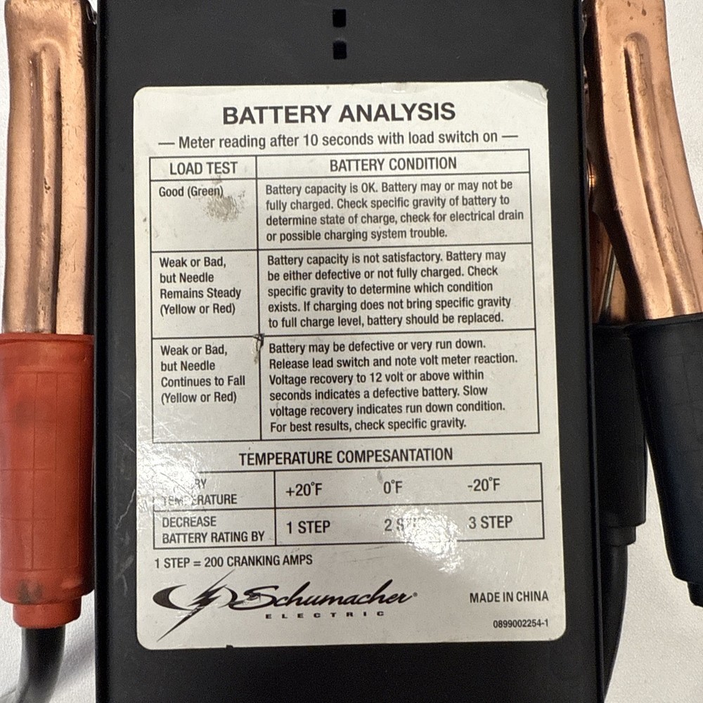 Duralast Battery Load Tester 100 Amp Load Type 6V & 12V Model DL-100D