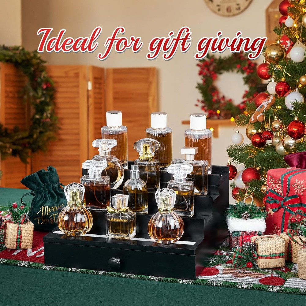 LED-Lighted Cologne Organizer for Men: Multi Lighting Modes Perfume Organizer...