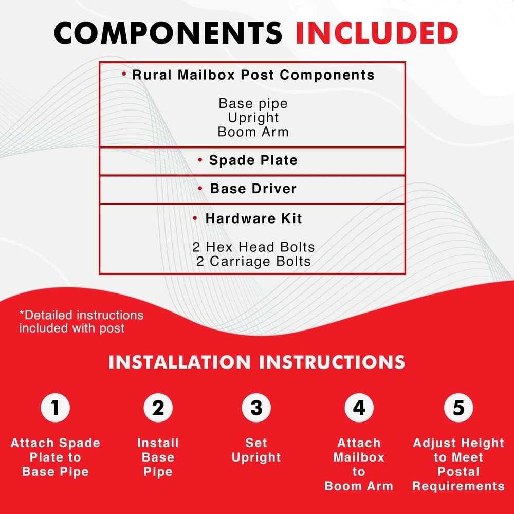 , Mailbox Support Post with Swinging Boom Arm, No Dig Post, Galvanized Steel,...