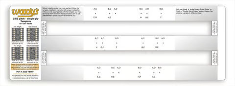 Woodys Studding Templates - Artic Cat 252S-TEMP 3820-0010 18-3956 252STEMP