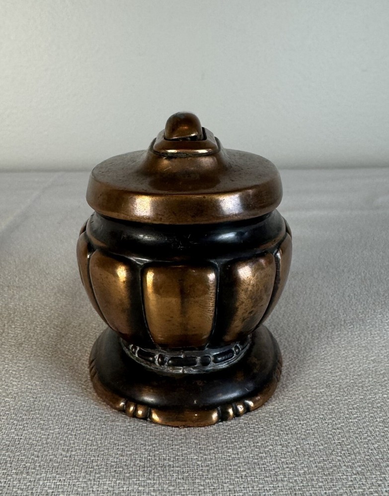 Vintage B & R copper automatic table lighter