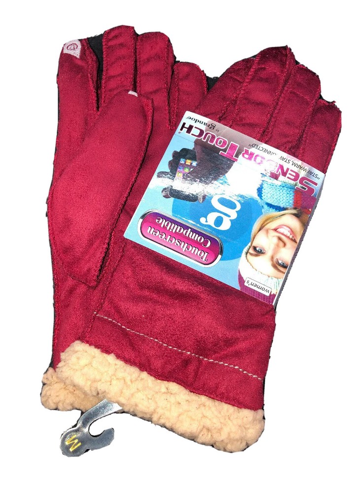 Grandoe Women’s Sensor Touch Lined Gloves M Plum