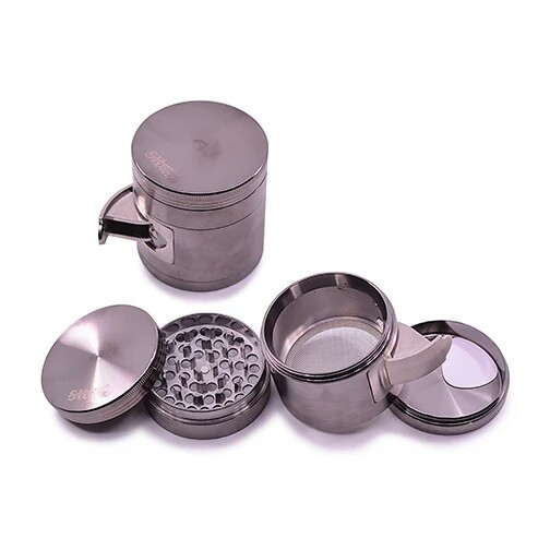 NEW INVENTION! Grinder 4 PIECE w/ Side Release (2.2") - EASIER MATERIAL ACCESS
