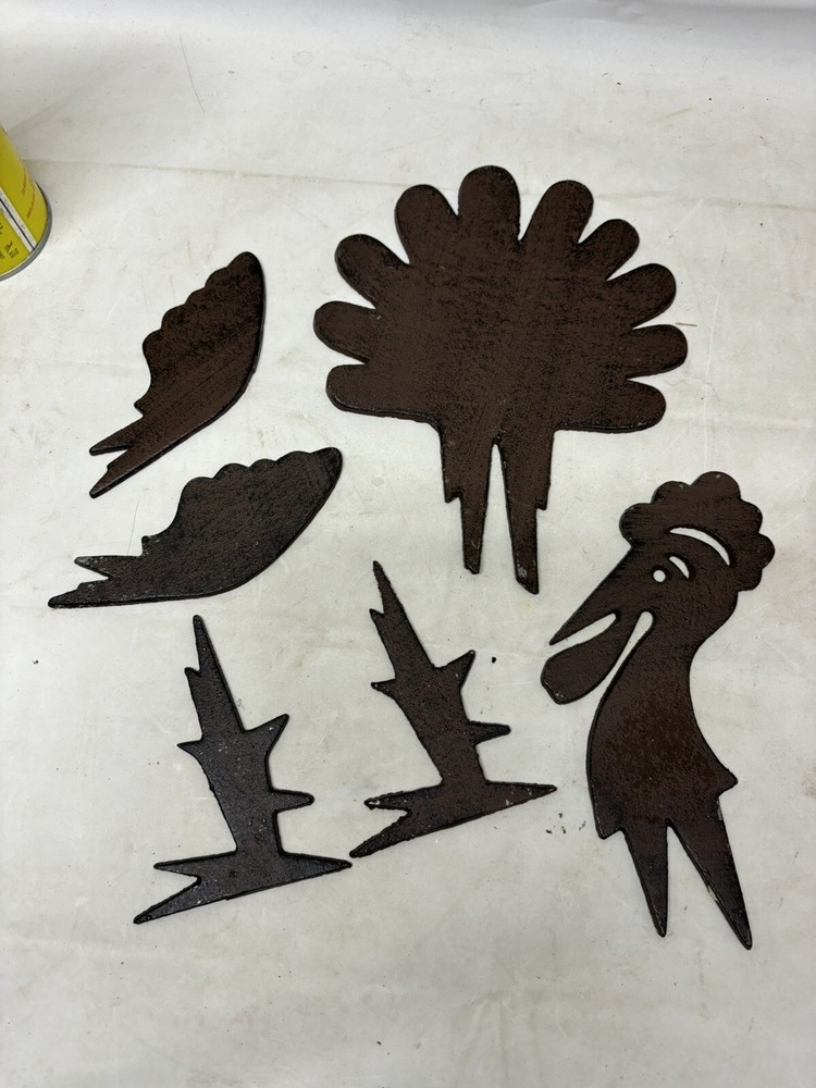 Iron Turkey Pumpkin Pick Decorating - Kit Primitive Rustic Thanksgiving Decor