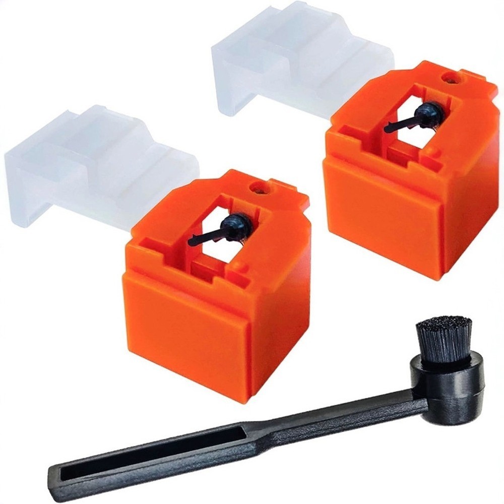 Quality Replacement Needles 2PCS for AudioTechnica Turntables in Orange
