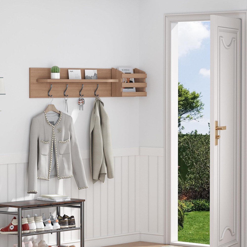 6-Pack Heavy Duty Coat Hooks for Wall Mount - Durable Wall-Mounted Hooks for ...