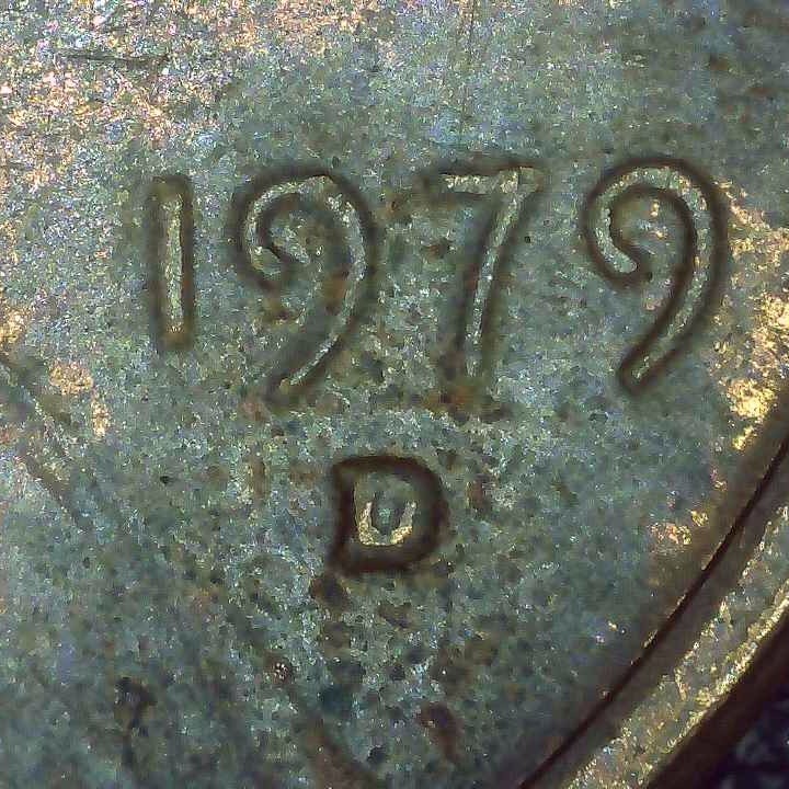 1979 D Lincoln Penny error collar break