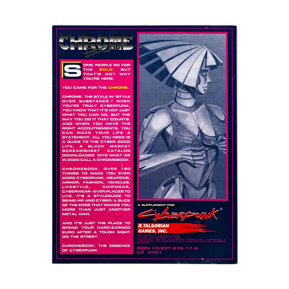 R. Talsorian Cyberpunk Chrome Book #1 VG