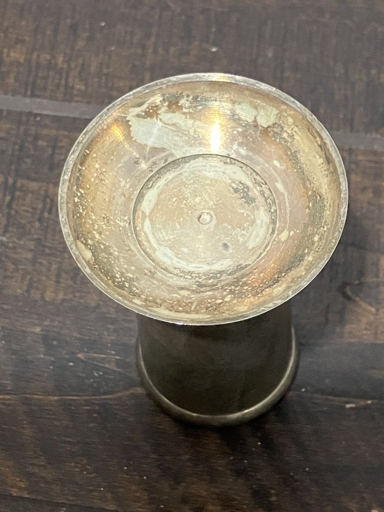 Vintage Silver Plated Footed Shot Glass EUC
