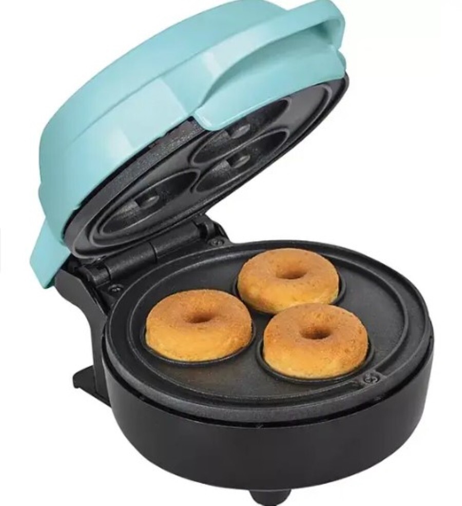 Bella Mini Donut Maker Non-Stick Easy Compact Design Makes 3 Donuts NEW IN BOX