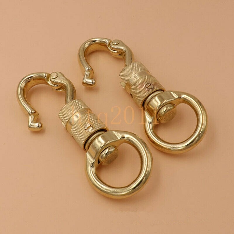 Creative Solid Brass Keychain Large Dog Buckle EDC Multi Tool Hook Car Keychain