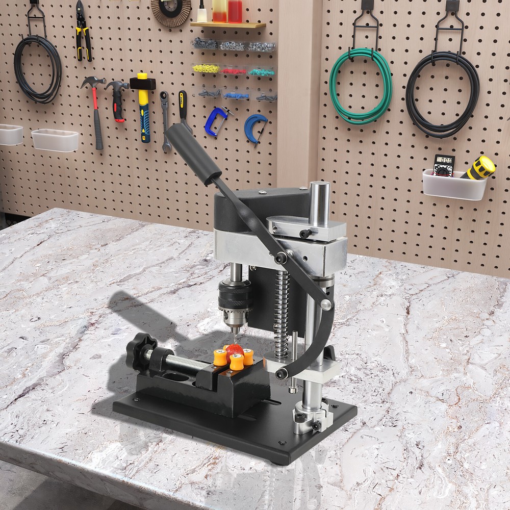 Mini Bench Drill Press 120W Precision Benchtop Drilling Press 0.6-6mm,B10 Chuck