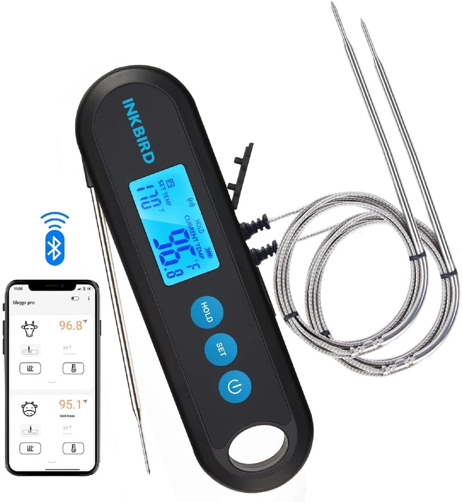 Termometo Bluetooth Para Carne Inalambrico Aplicacion Inteligente Recargable TOP