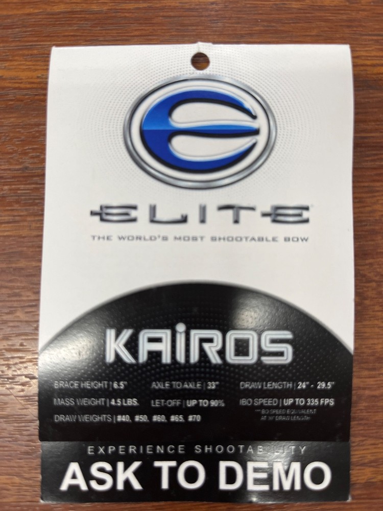 elite kairos compound bow NEW