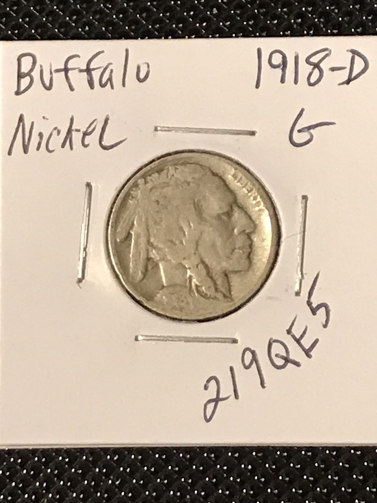 1918-D Buffalo nickel  G