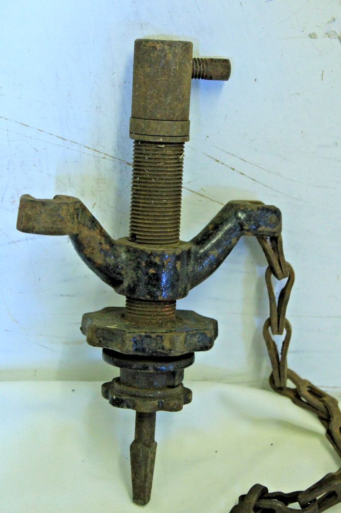 Antique chain drill missing drill head 8.5" long