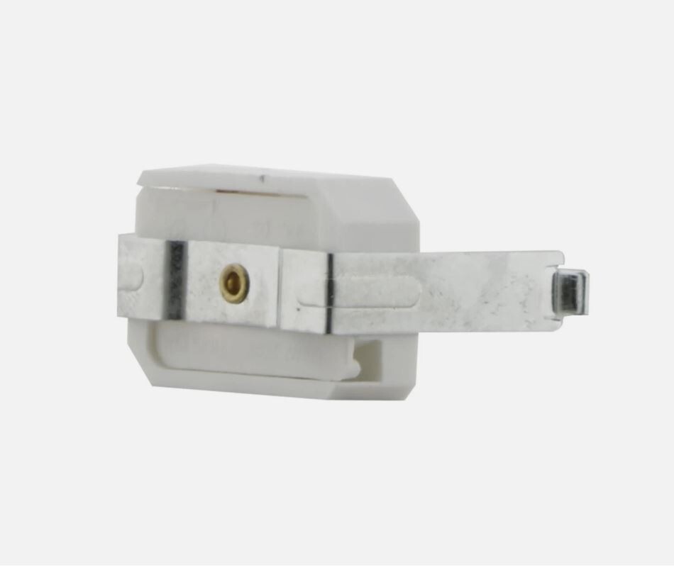Fluorescent Starter Base Holder Snap-In Mounting Spring White NEW SATCO 80-1250