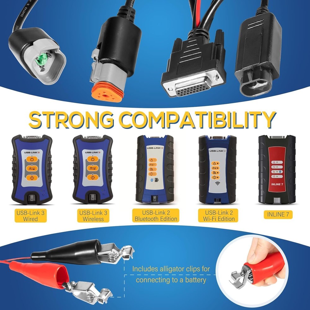 MPS-493033 Diagnostic Adapter Cable for Cummins 3 Pin Deutsch USB-Link 2 Link 3