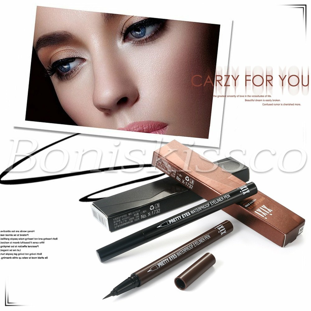 2pcs Waterproof Long-Lasting Quick-Drying Slim Liquid Eyeliner Eye Liner Pen