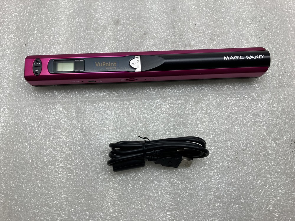 VuPoint Solutions Magic Wand II Blue Portable Handheld Scanner w/ Carrying Case