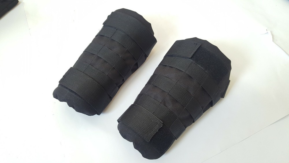 Set of cover for protection elements: forearms Black MOLLE