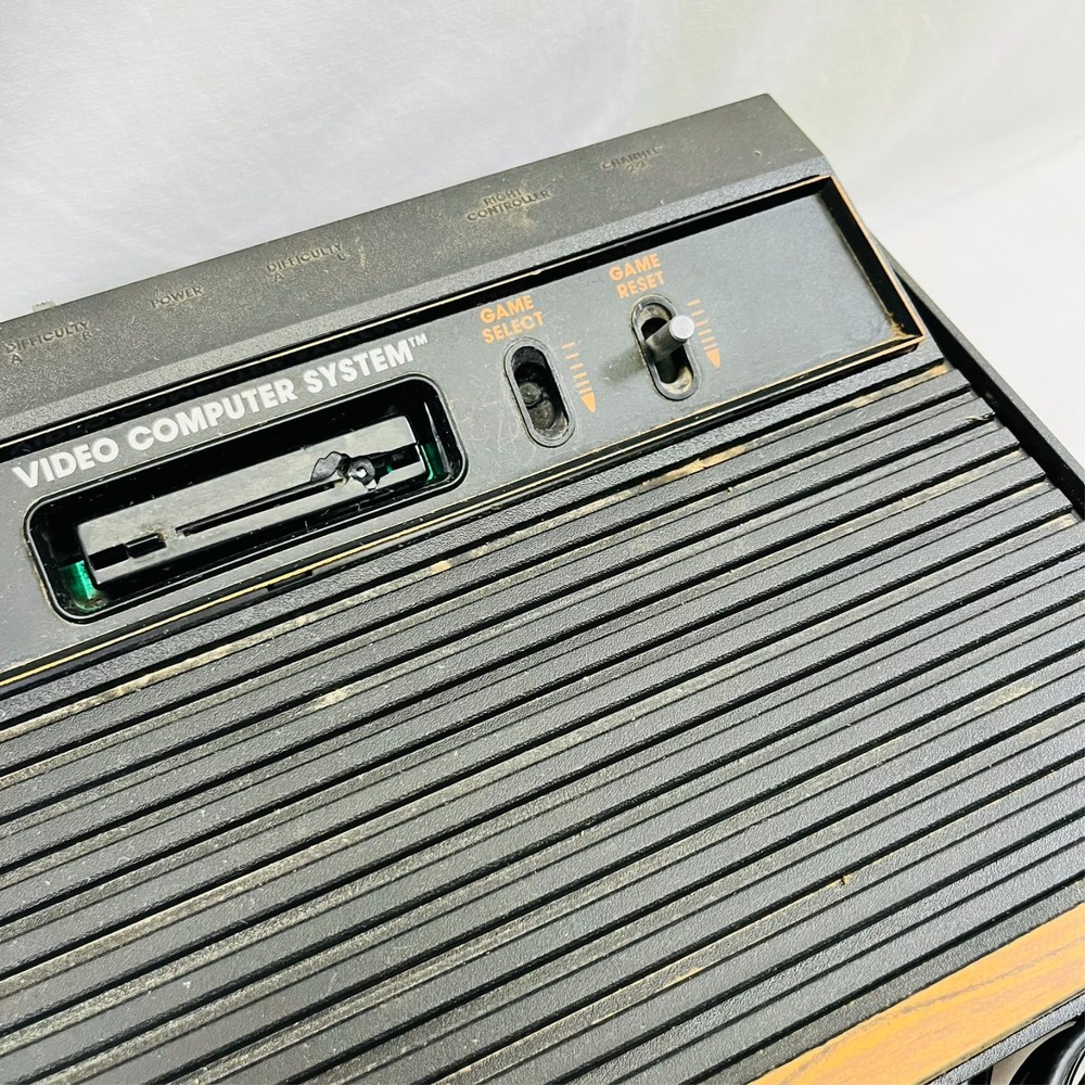 Atari 2600 Console Bundle w/ Mixed Joysticks, Cables VTG Retro Gaming UNTESTED