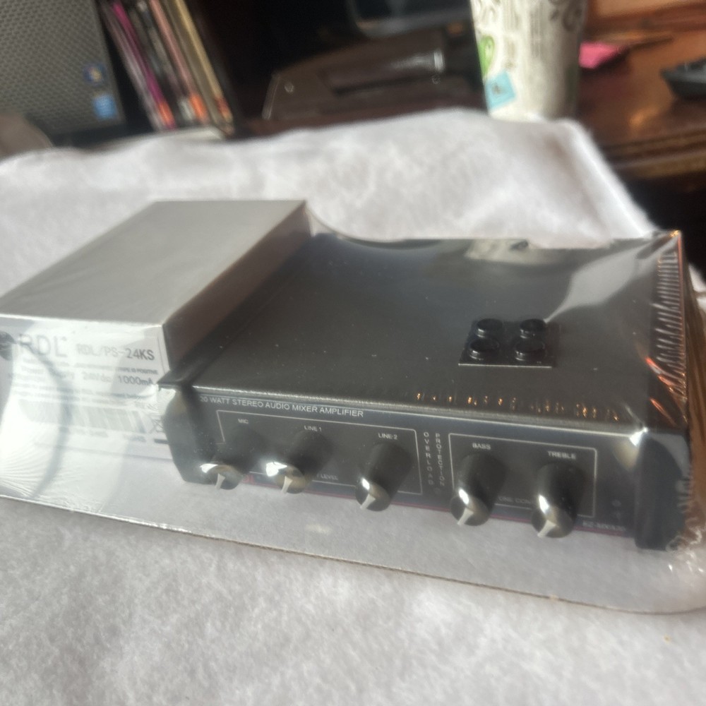 RDL MCA-20 Stereo Mixer Amplifier, NIB