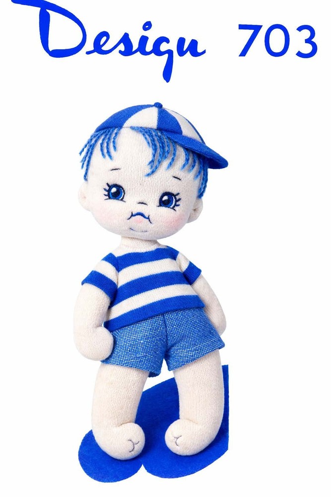 BOY SOCK Doll Sewing Pattern Design Mail Order 703 Stuffed TOY Muneca
