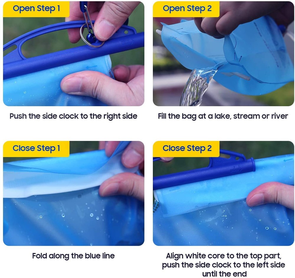 Gravity Fed Water Filtration System,with Filter Straw,2Pk Survival Water Pouches